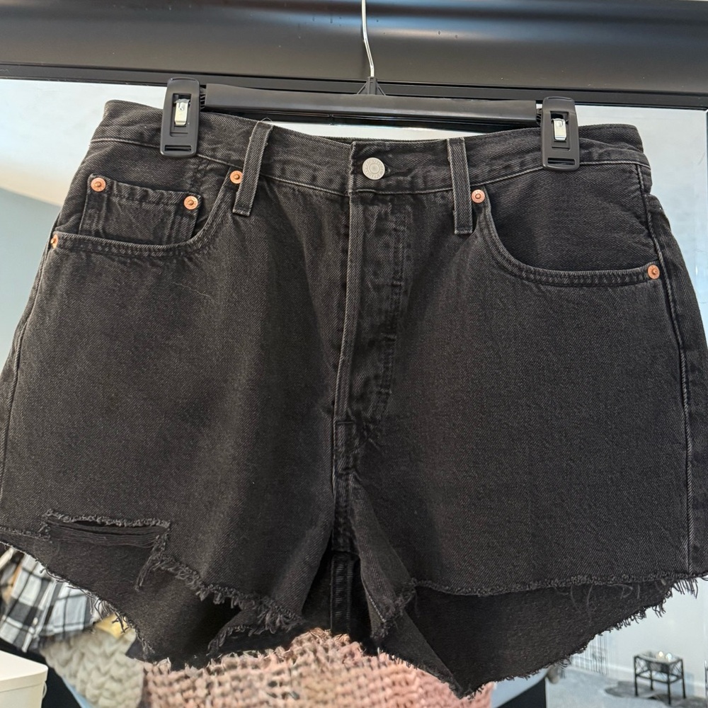 Black Denim Levi’s Women Shorts
